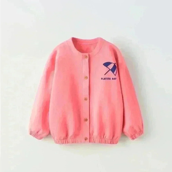 Zara Other - Zara Kids Lightweight Sweater Cardigan Coral Jacket Size 1-2